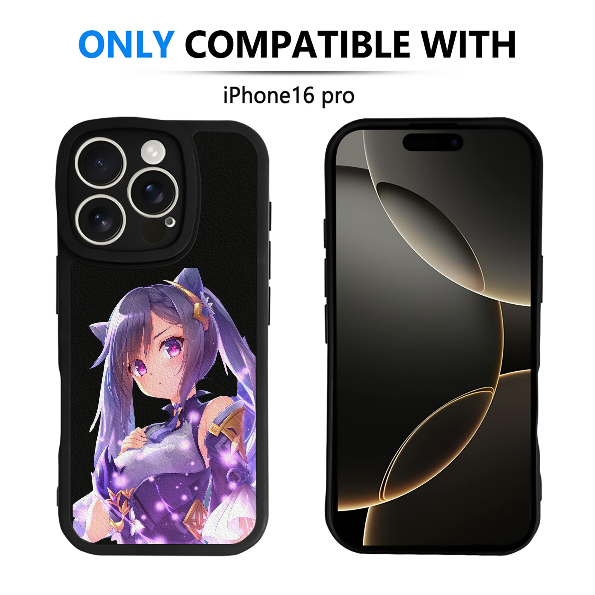 げんし神 刻晴 こくせい genshin Kokusei 【iPhone 16シリーズ対応】シリコンスマホケース（レザー調） 材質：シリコン
